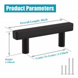 Matte Black Hardware Kitchen Drawer Handles