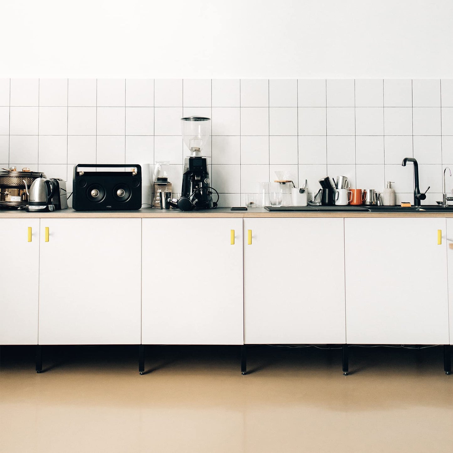 Square Brushed Gold Cabinet Pulls  For Kitchen