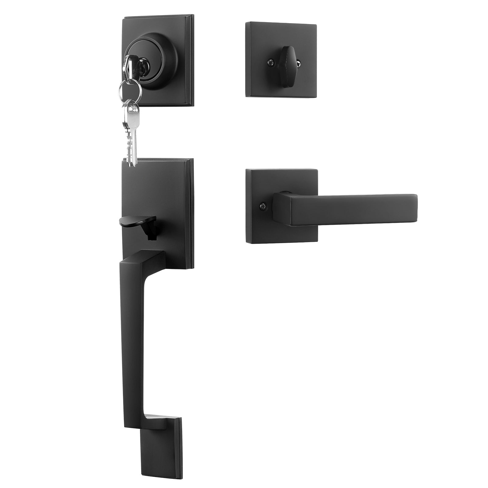 Modern Front Door Lock Reversible Entry Door Handlesets