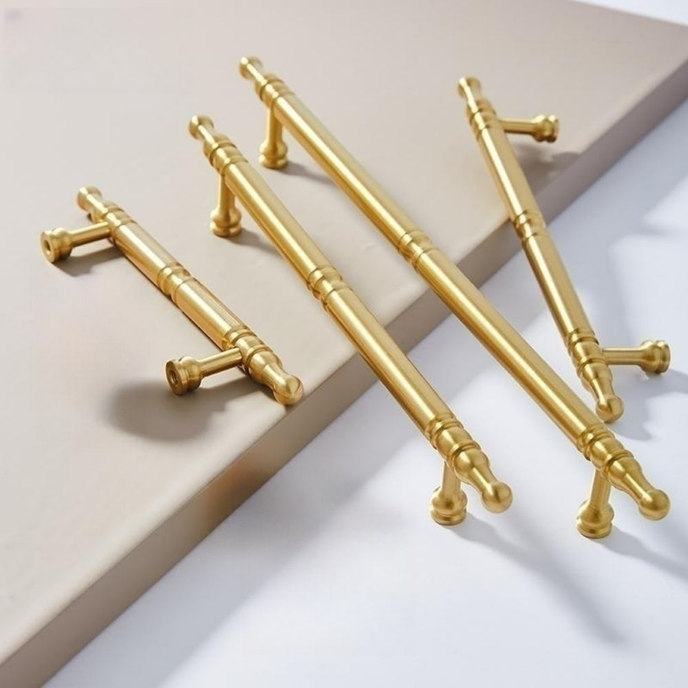 Antique Gold Door Handles Vintage Kitchen Cabinet Pulls