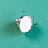 Colorful Leather Stainless Steel Cabinet Knob