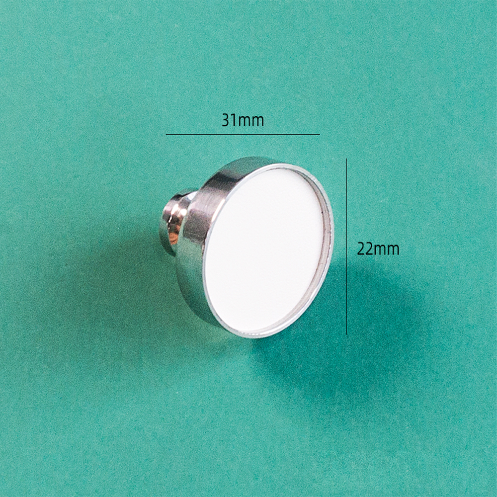 Colorful Leather Stainless Steel Cabinet Knob