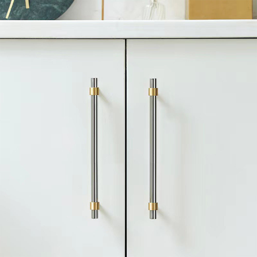 Modern Simple Luxury Silver Stainless Steel Cabinet Handles