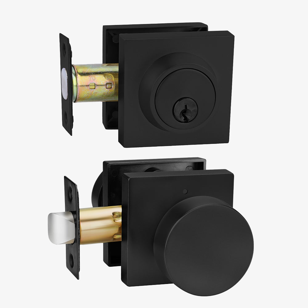 Exterior Enrty Door Knobs Locks Set with Deadbolt
