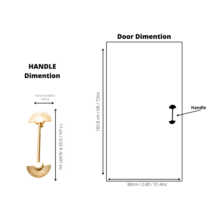 Gold Brass Scalloped Wardrobe Cabinet Pulls