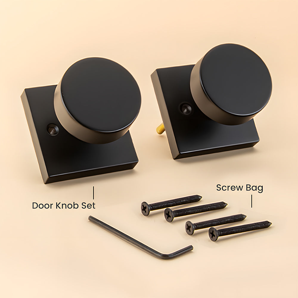 Heavy Duty Square Door Knobs for Closet Doors Hallway Bathroom