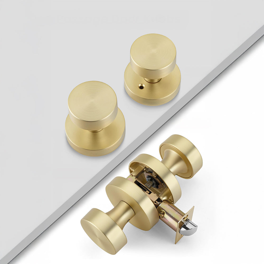 Heavy Duty Zinc Alloy Indoor Rounded Bathroom Door knobs