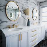 Brushed Brass Kitchen Handles Square Drawer Pulls
