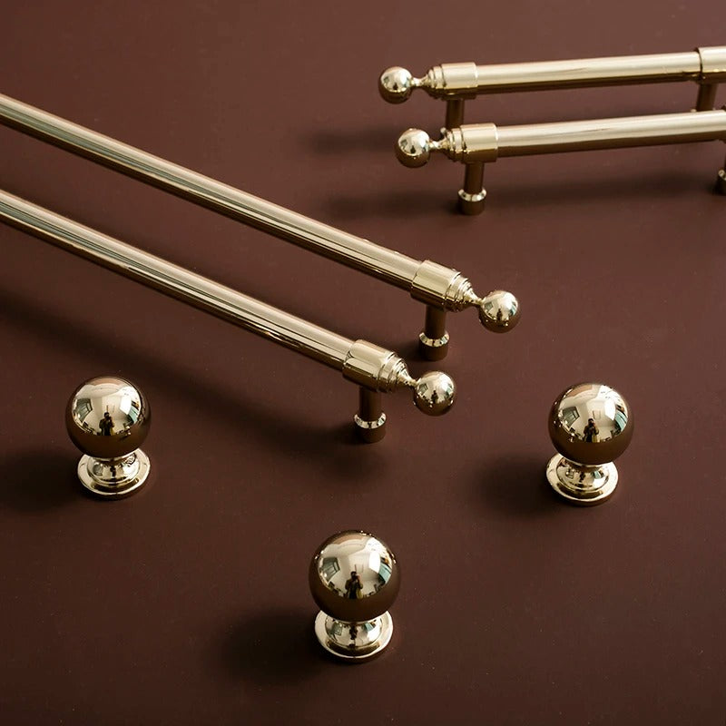 Long Brass Bar Gold Cabinet Handles