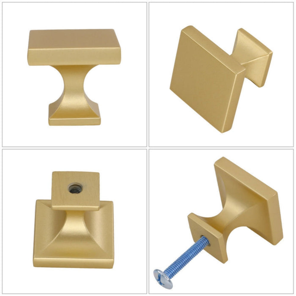 Square Zinc Alloy Kitchen Cabinet Knobs