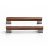 Walnut T Bar Timber Drawer Pulls for Kitchen