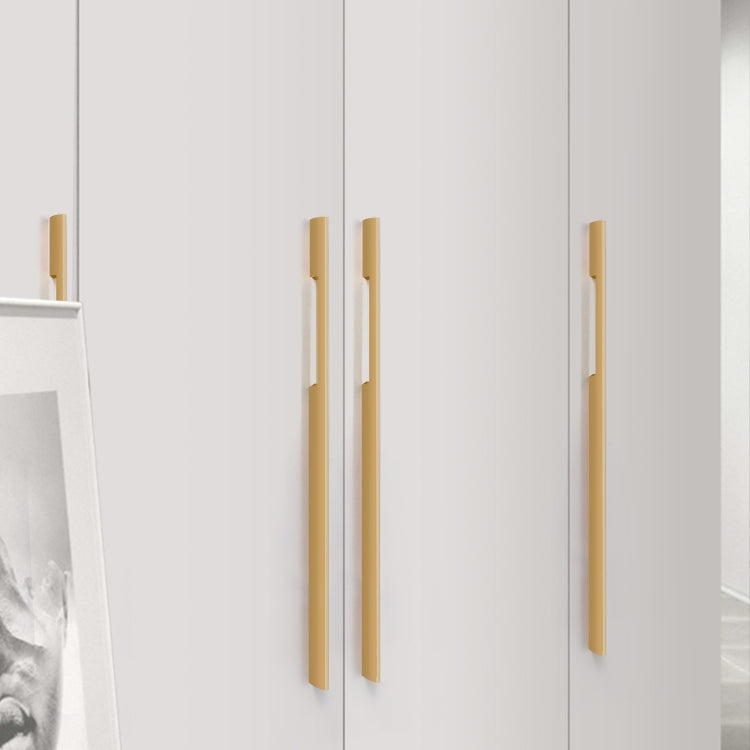 Modern Aluminum Alloy Slimline Gold Cabinet Drawer Handles