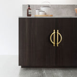 Gold Semicircle Closet Wardrobe Cupboard Handles