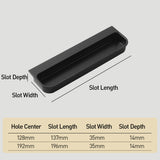 Rounded Corners Modern Multi-color Recessed Handles