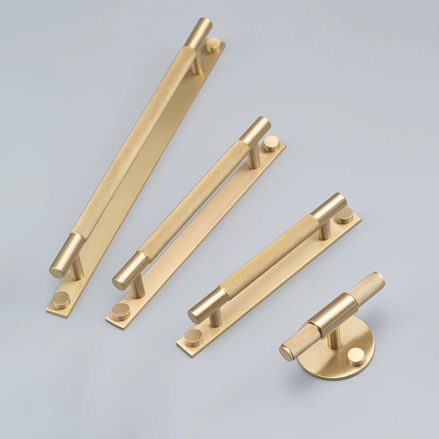 Modern Gold Brass Cabinet BackplateHandles