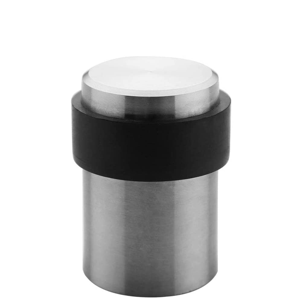 Stainless Steel Modern Decorative Rubber Bumper Door Holder Solid Heavy Duty Cylinder Doorstop