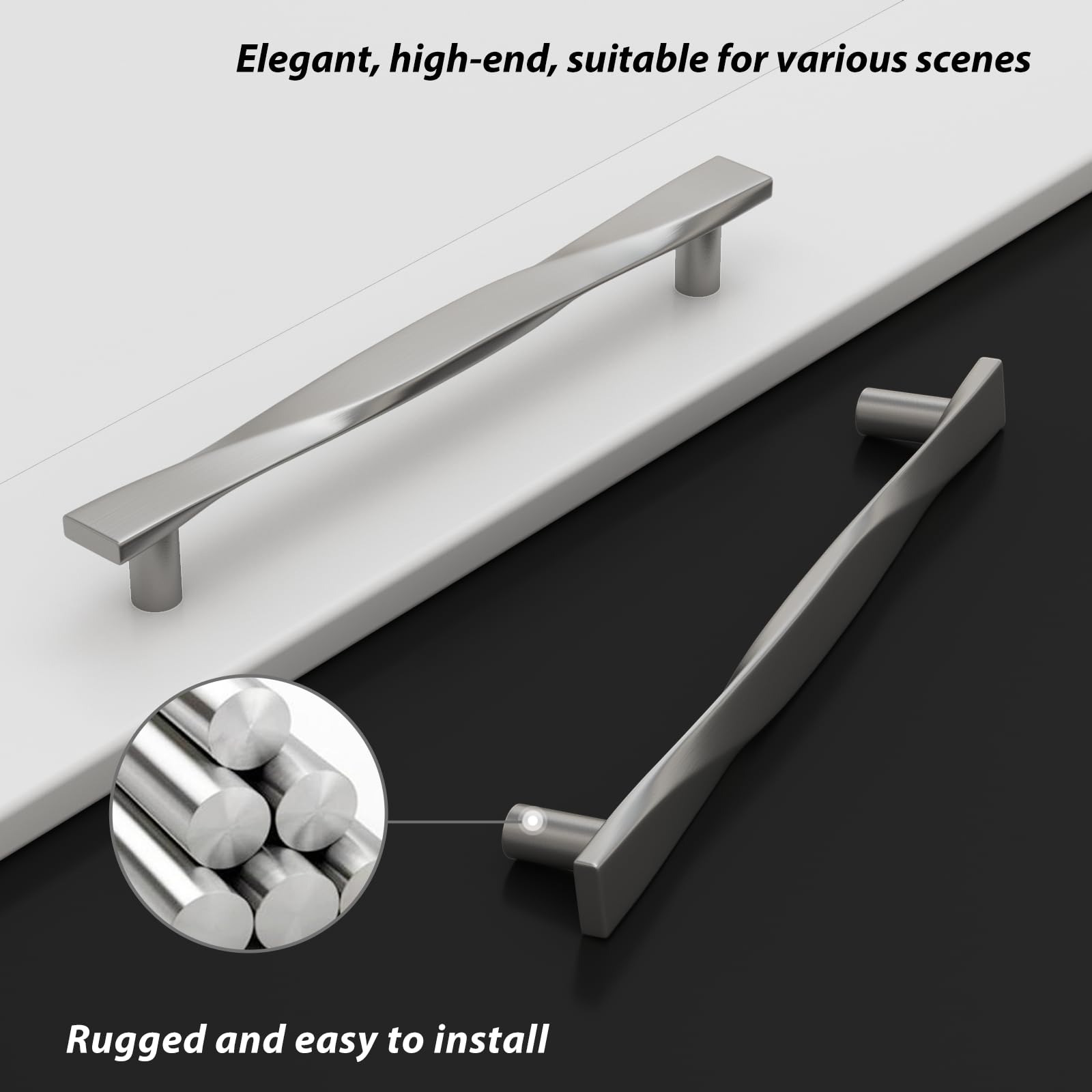 Solid Zinc Alloy Drawer Pulls for Bedroom Cabinet Dresser Doors