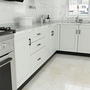 Cabinet Pulls Black & Silver Solid Aluminum Alloy Kitchen Handles