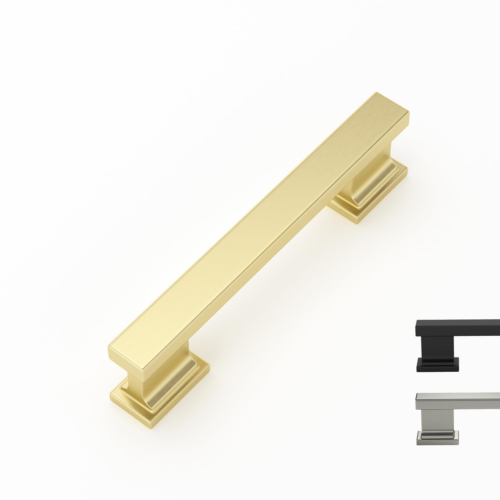 Cabinet Pulls Black & Silver Solid Aluminum Alloy Kitchen Handles