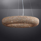 Crystal Halo Round LED Chandelier 41" Halo Lighting Fixture