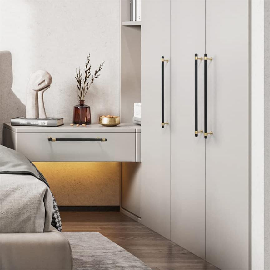 Modern Brass Black & Gold  Kitchen Cabinet Drawer Pulls