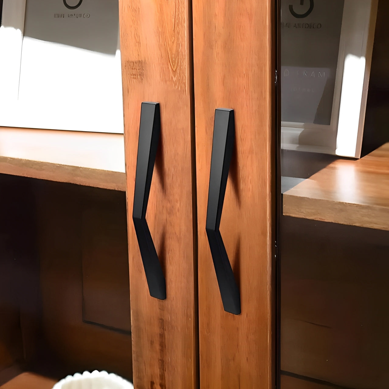 Black Simple American Wardrobe Drawer Handles