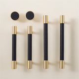 Colorful Brass Leather Cabinet Dresser Drawer Pulls