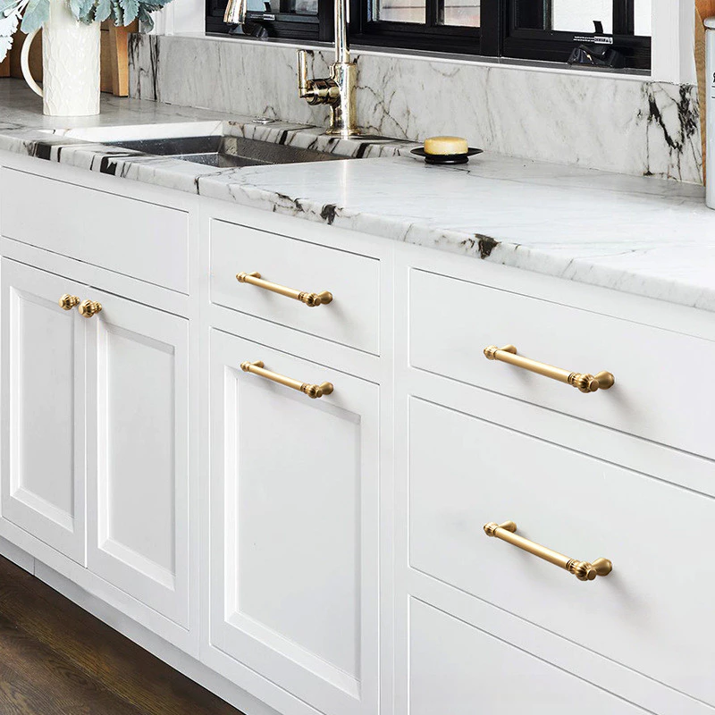 Gold Stylish Pumpkin Head Wardrobe Cabinet Pulls