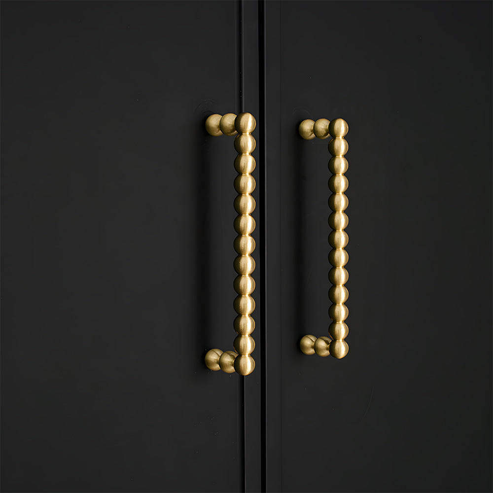 Vintage Spherical Brass Cabinet Handles
