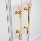 Personality Crystal Brass French Light Luxury Style Wardrobe Cabinet  Pull