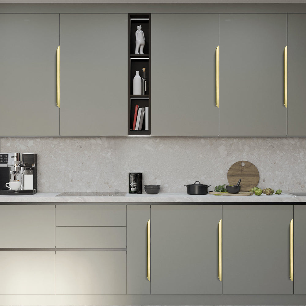 Long Multicolored Simple Invisible Finger Cabinet Drawer Handle
