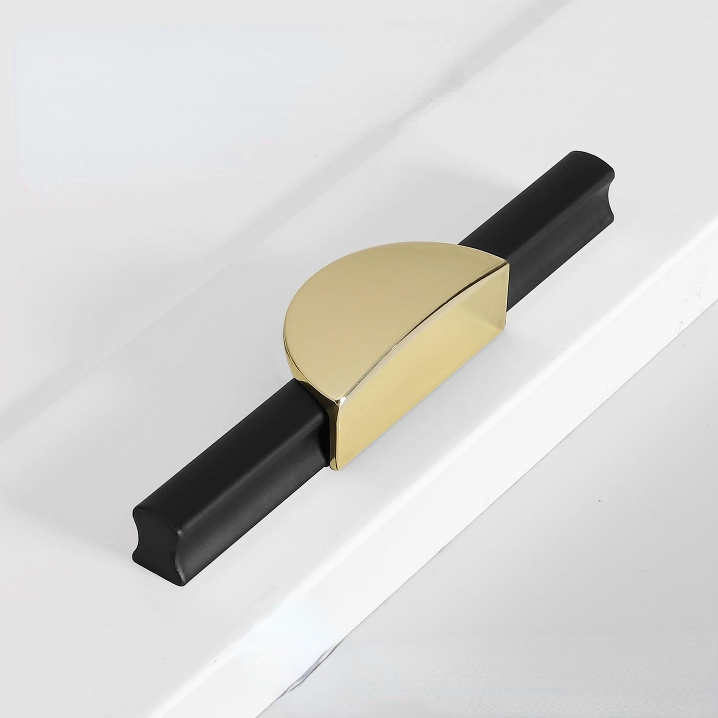 Gold & Black Semicircle Wardrobe Pulls Dresser Drawer Handles
