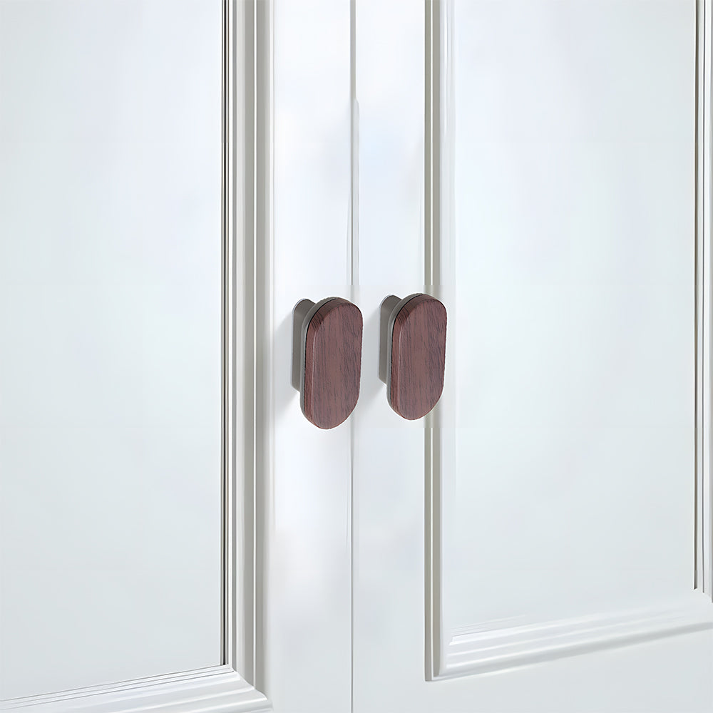 Removable Round Cabinet Wardrobe Door Wooden Handles