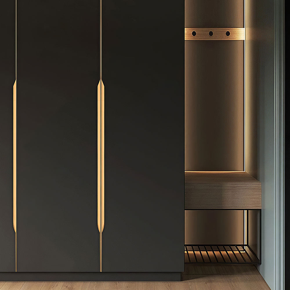 Gold Stylish Wardrobe Cabinet Finger Edge Pulls