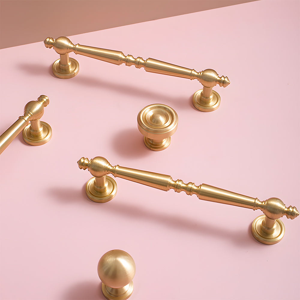 Vintage Simple Solid Brass Cabinet Pulls