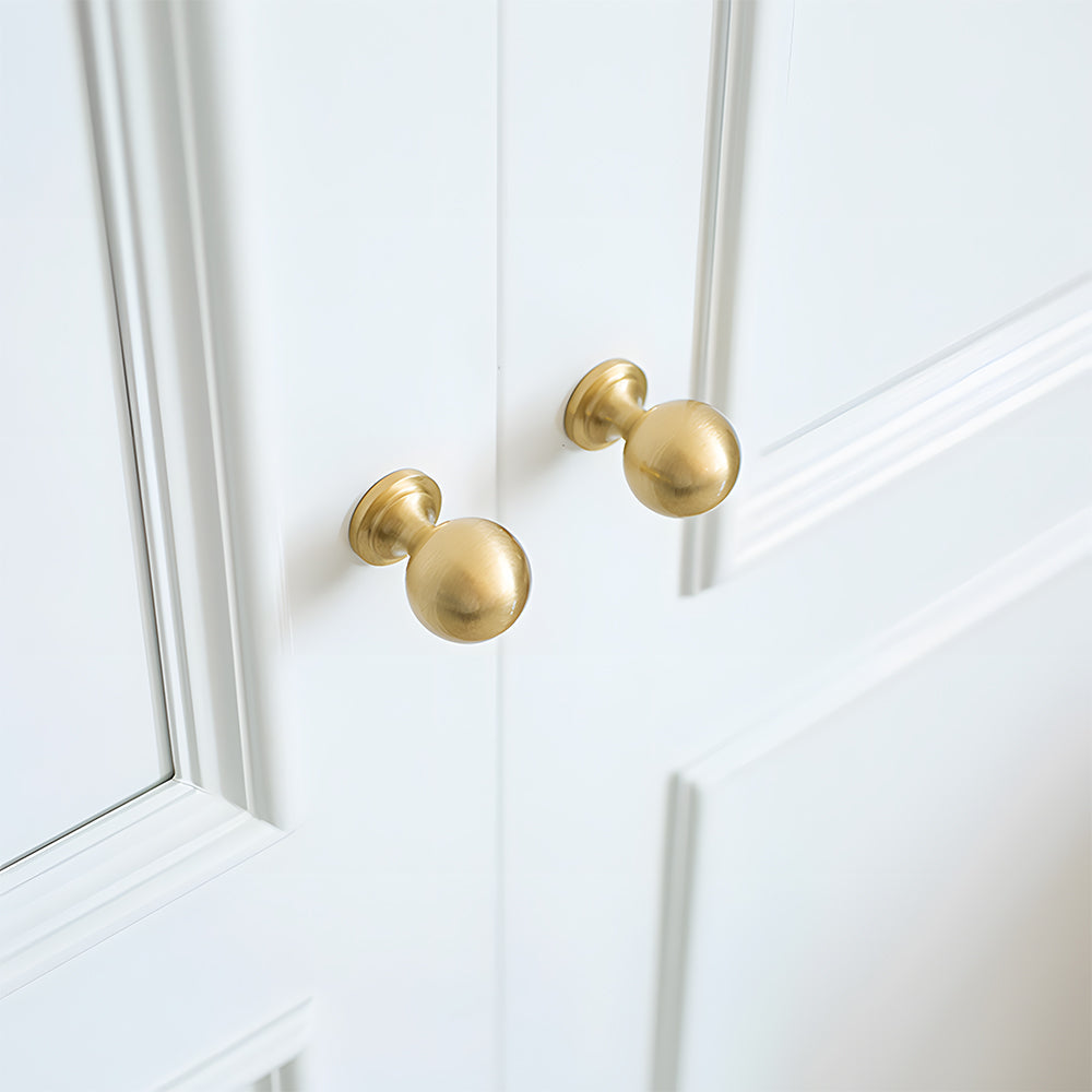 Vintage Simple Solid Brass Cabinet Pulls