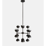Seed Chandelier, Blackened Brass