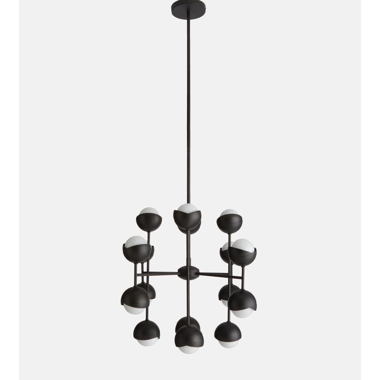 Seed Chandelier, Blackened Brass