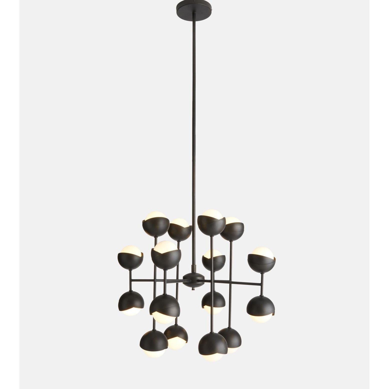 Seed Chandelier, Blackened Brass