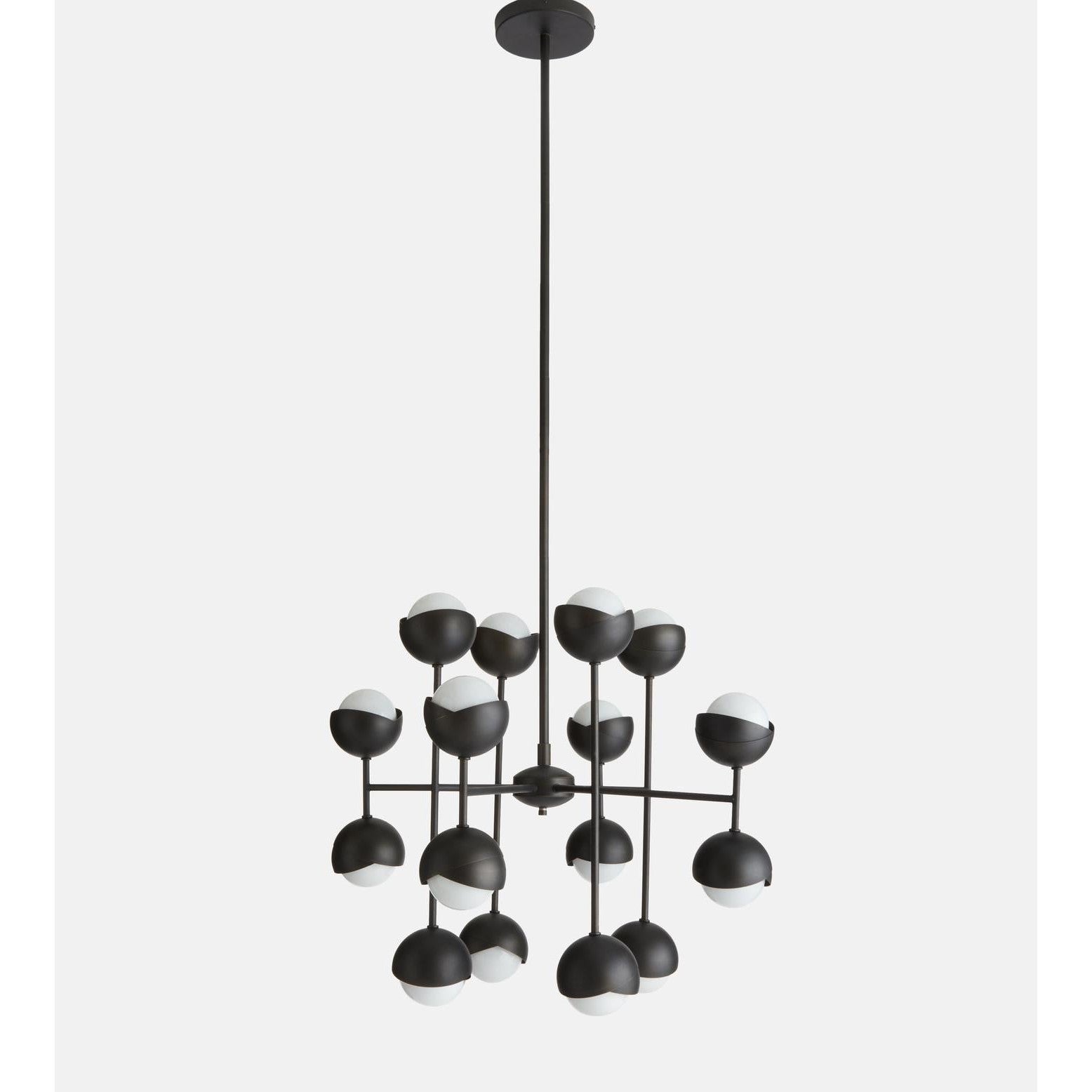 Seed Chandelier, Blackened Brass