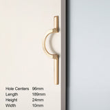 Modern Simple Semicircular Long Cabinet Door Handle