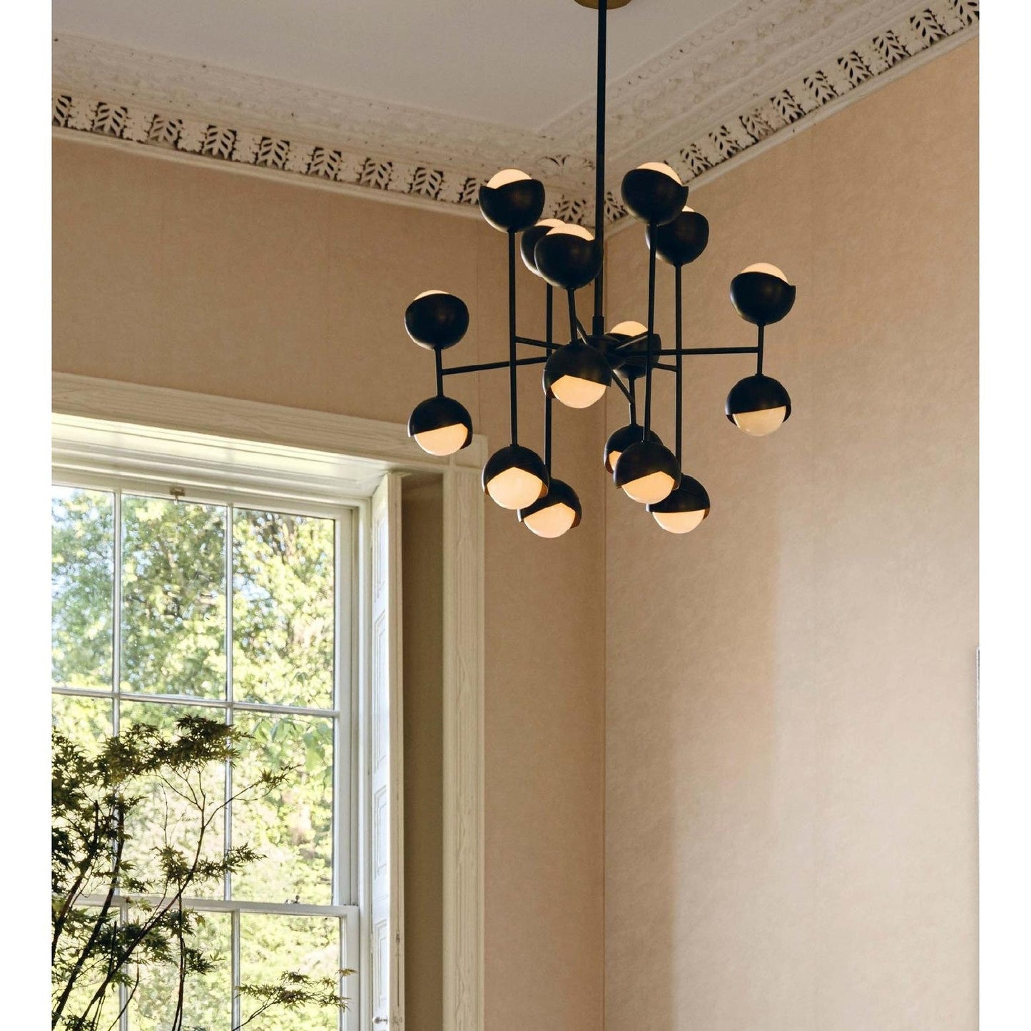 Seed Chandelier, Blackened Brass