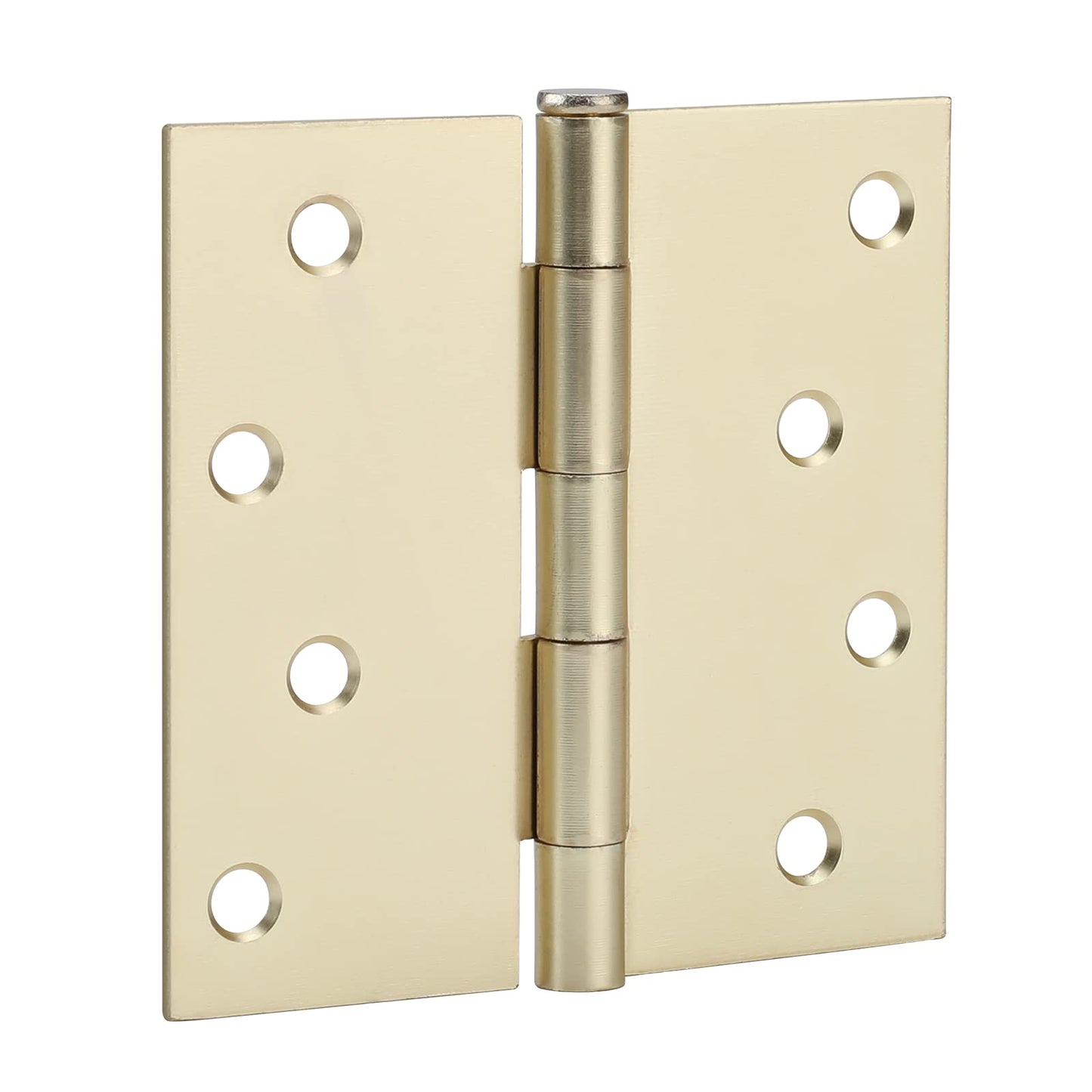 4in Brushed Brass Gold Butt Hinges with Square Corners Door Hinges