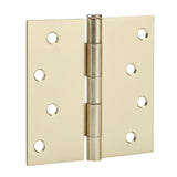 4in Brushed Brass Gold Butt Hinges with Square Corners Door Hinges