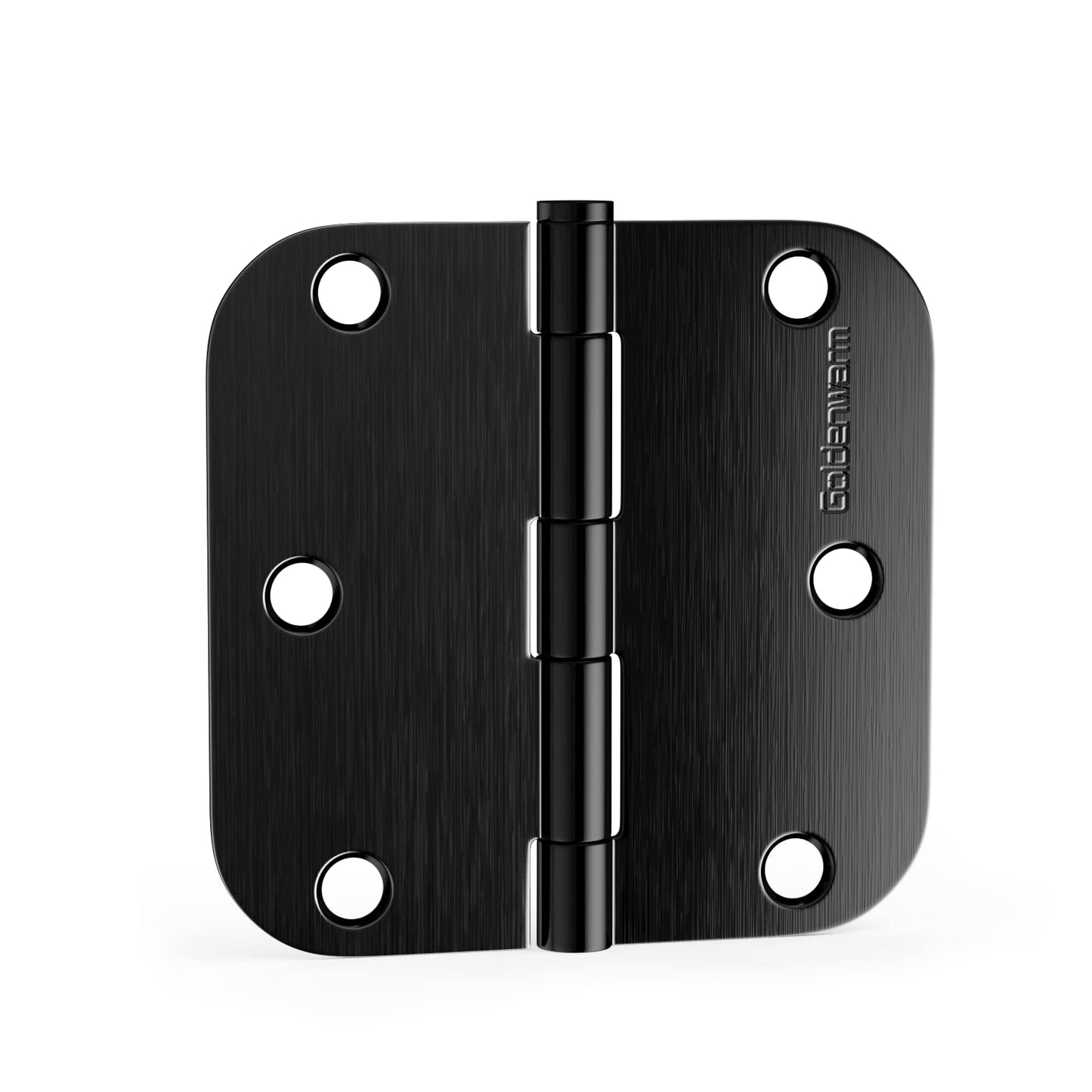 Matte Black 3.5 Inch with 5/8" Radius Corners Oil Interior Door Hinges