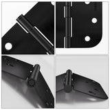 Stainless Steel 4 Inch Matte Black with 5/8" Radius Corners Door Hinges