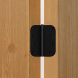 Stainless Steel 4 Inch Matte Black with 5/8" Radius Corners Door Hinges