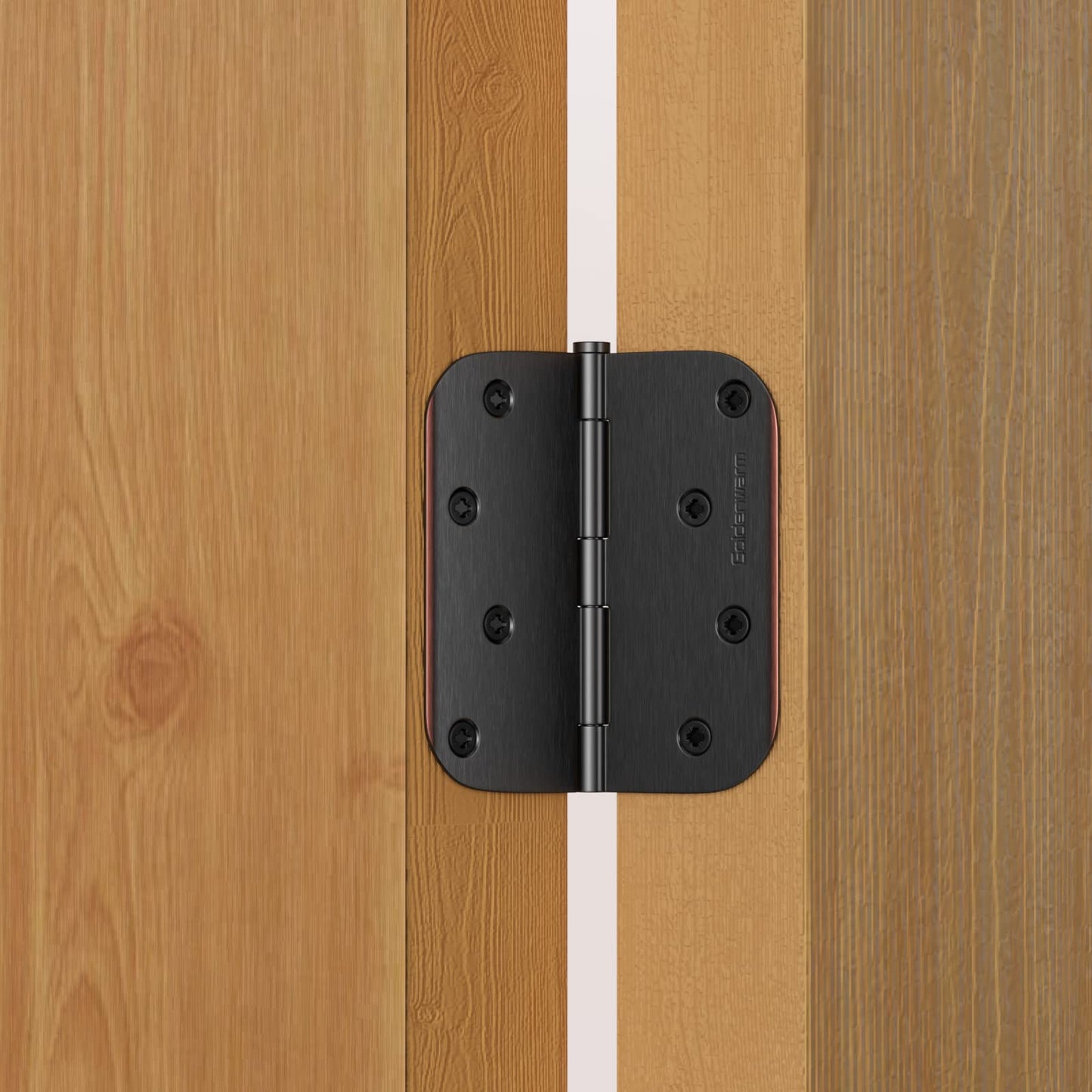 Stainless Steel 4 Inch Oil Rubbed Bronze with 5/8" Radius Corners Door Hinges for Interior Door