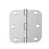Nickel Brushed 3.5 Inch with 5/8" Radius Corners Oil Interior Door Hinges