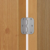 Nickel Brushed 3.5 Inch with 5/8" Radius Corners Oil Interior Door Hinges
